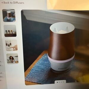 Aromatru Walnut Brown and White Diffuser